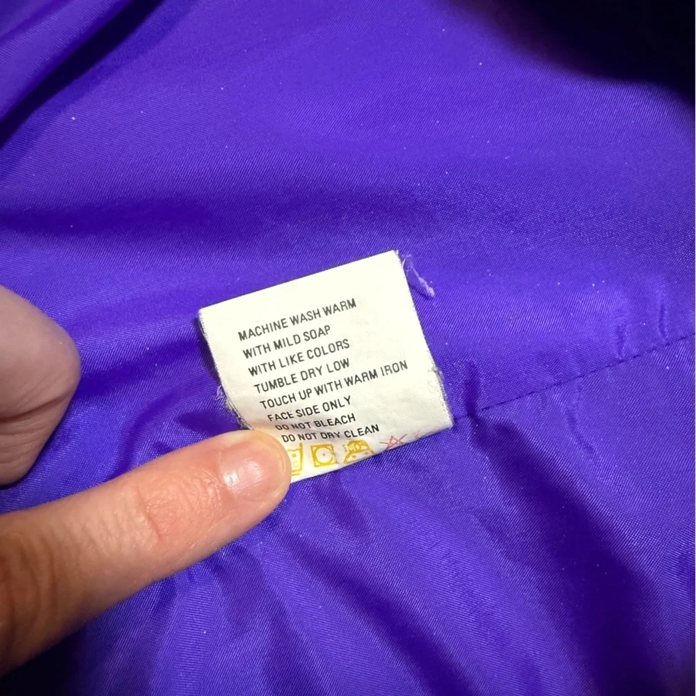 Vintage Columbia Bugaboo Ski Jacket Men’s XL Teal Purple Made in USA 90s - Picture 10 of 16